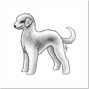 Dog - Bedlington Terrier - Unclipped Blue and White Posters and Art